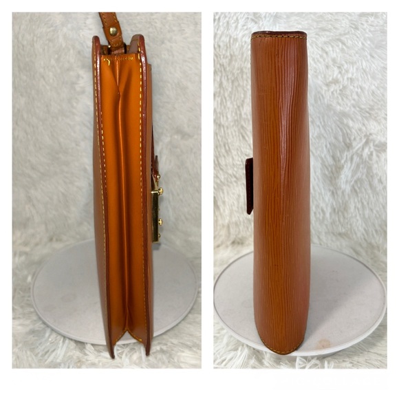 LOUIS VUITTON Epi Leather Sellier Dragonne Women’s Clutch Bag Brown Vintage - Picture 14 of 16